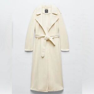 Zara Women's Cream Trench Coat